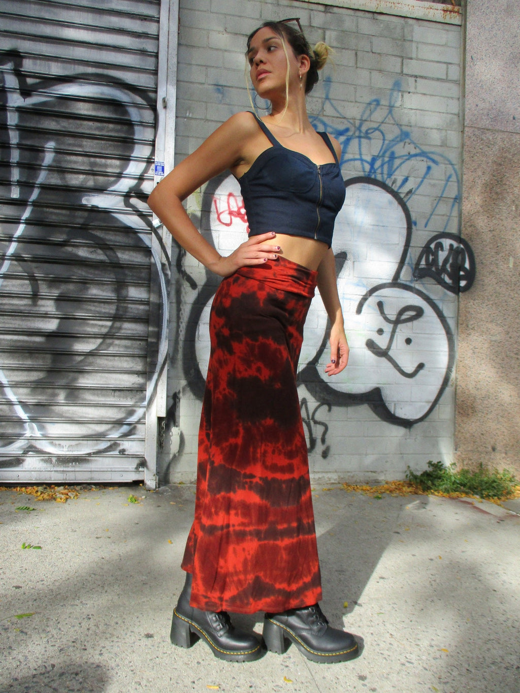Alyra Tie Dye Maxi Skirt - view 3