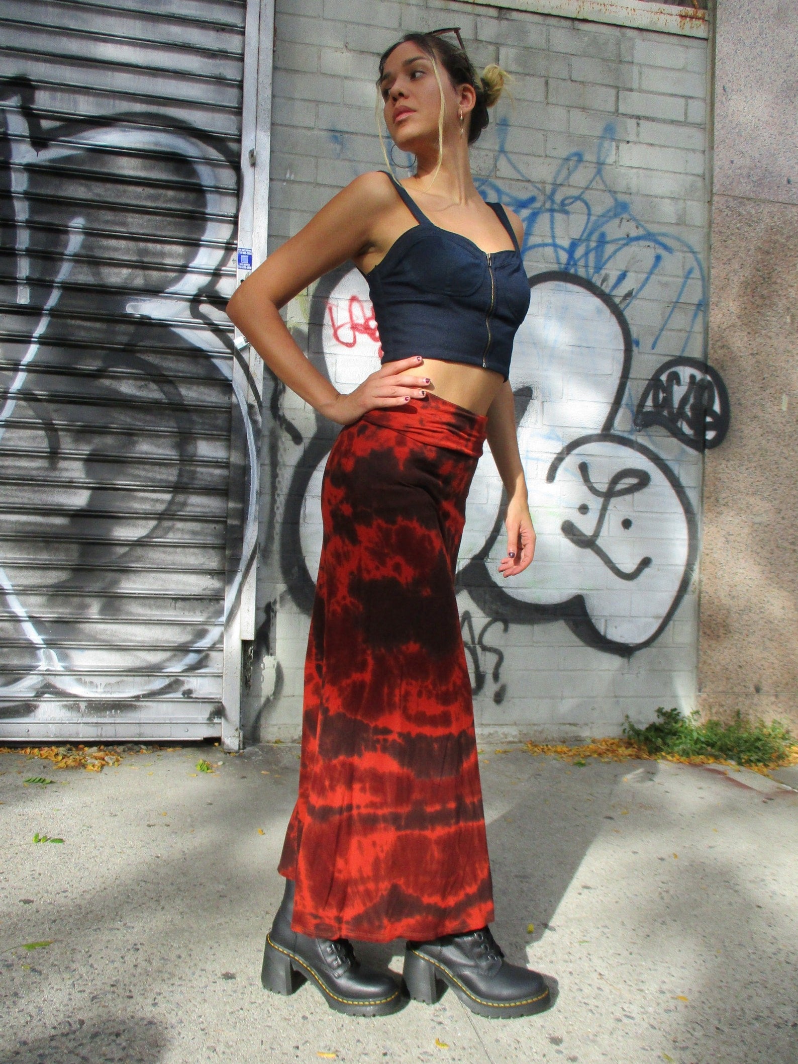 Alyra Tie Dye Maxi Skirt - view 3