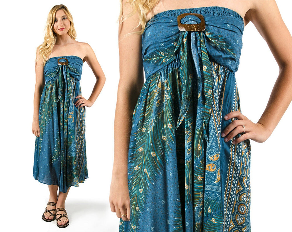 Celine Teal Convertible Dress - view 2