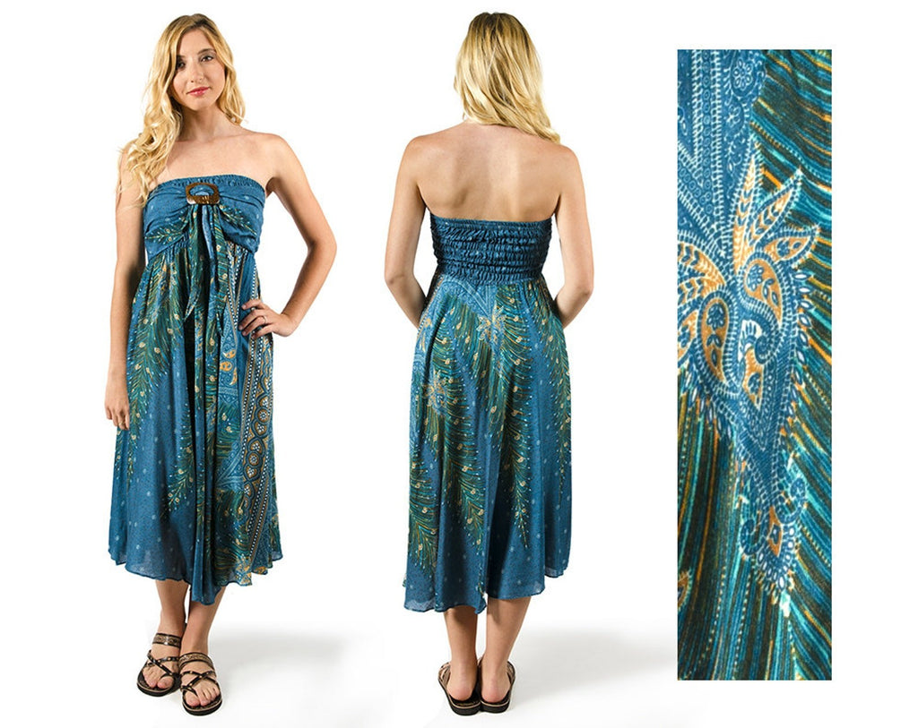 Celine Teal Convertible Dress - view 3